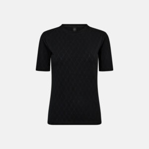 T-shirt "Logo" | Bomuld | Sort m. burn-out effekt