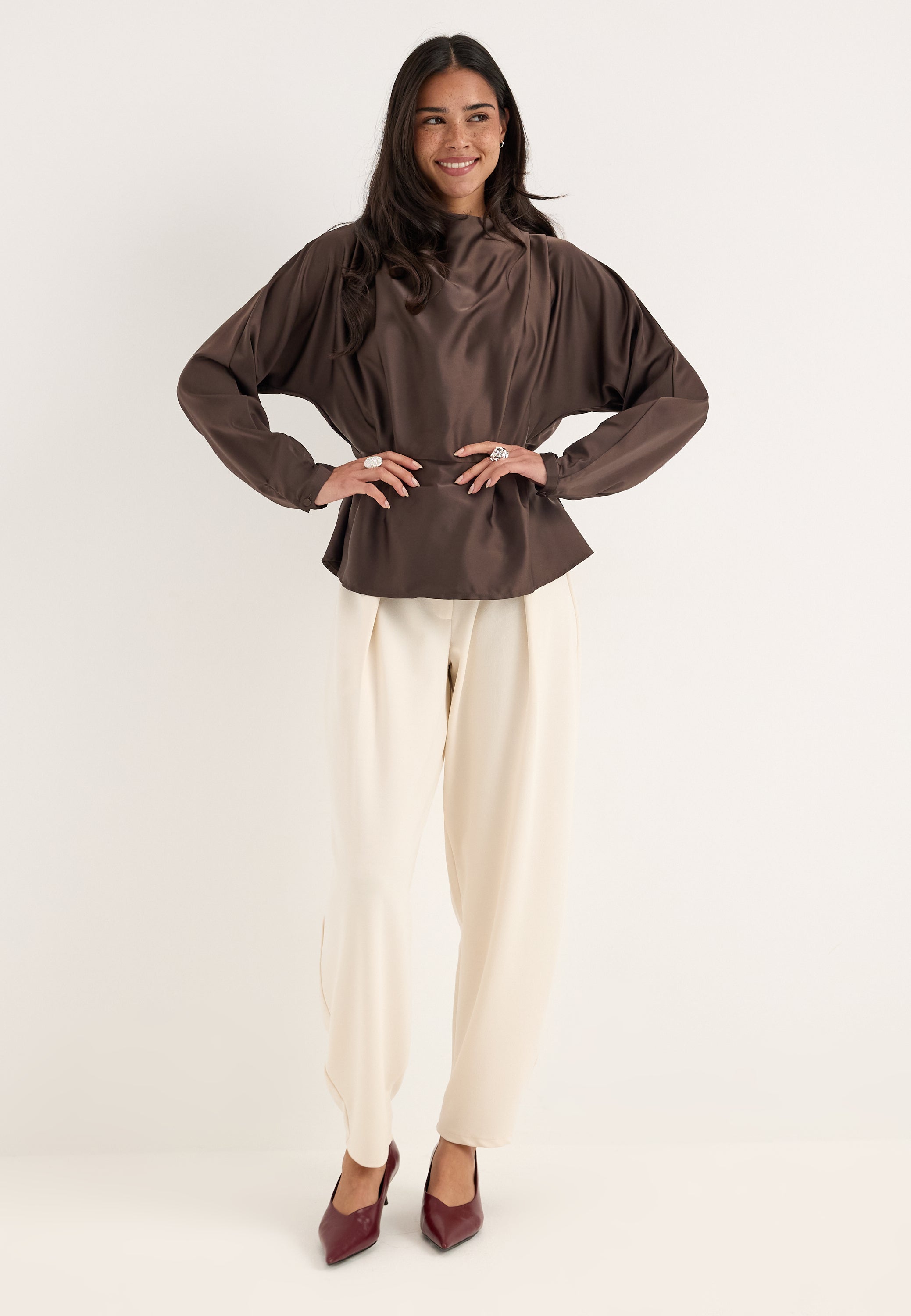 Yaspella Ls Funnel Neck Top Yaspella Ls Funnel Neck Top